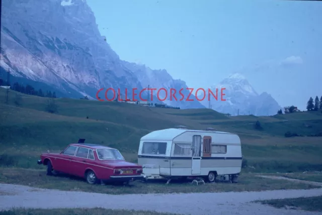 35mm Slide  1976 Volvo & Caravan Cortina Italy Agfa Colour