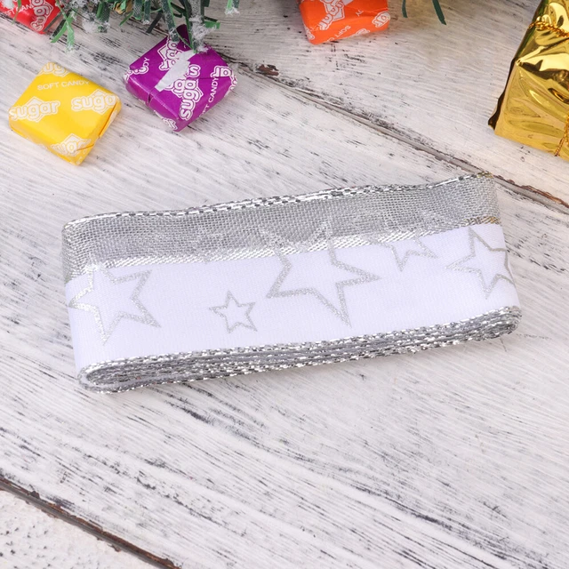 3 Rolls Christmas Gift Wrap Ribbon Hair Iron Wire Party Decoration