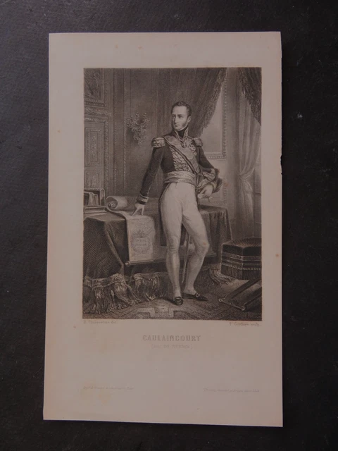 ANTIQUE ENGRAVING 19th century - CAULAINCOURT DUC DE VICENCE