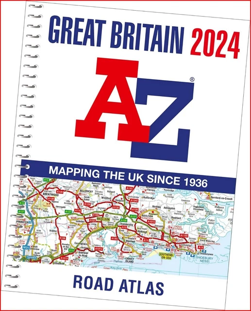 GREAT BRITAIN AZ Road Atlas 2024 A4 Spiral Mapping the UK since 1936 £