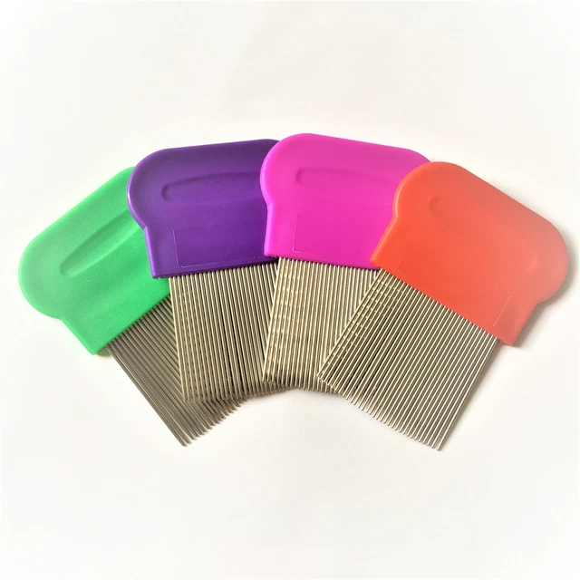 4Pcs Lice Comb Hair Brush Lice Eggs Ticks Nit Dust Remover Stainless Steel Tools