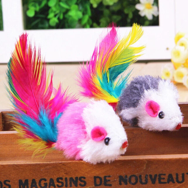 Pet Cat Kitten Toys Plush False Mouse Mice Catch Sale Pack of 15 Random