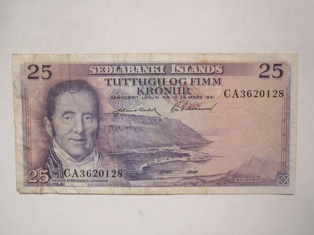1961 Iceland 25 Kronur