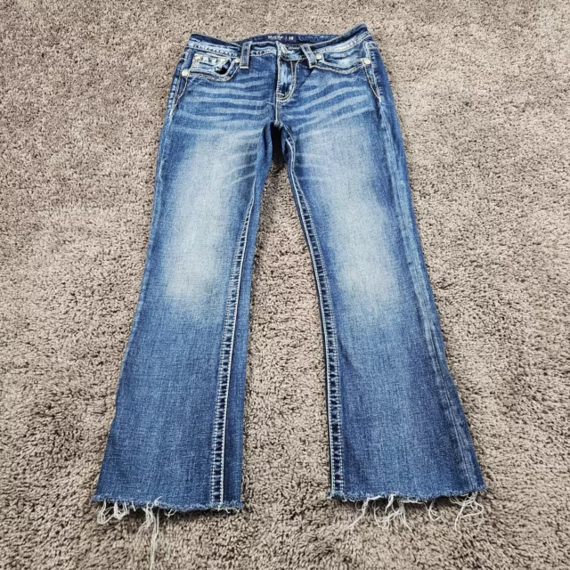 Miss Me Jeans Womens 28 Boot Cut Mid Rise Light Wash Stretch M3444B42 28x26