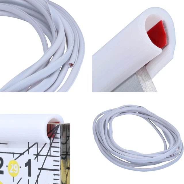 Barra decorativa cinta adhesiva acrílica barra de cedro perfil en U 5 m blanco protección de bordes