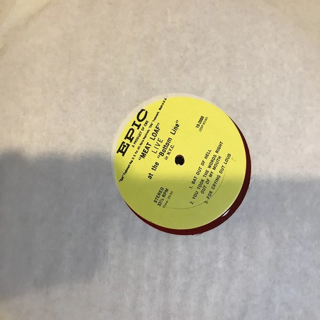 MEAT LOAF LIVE At The Bottom Line N Y C Lp Rare! / 10 2000 26.97