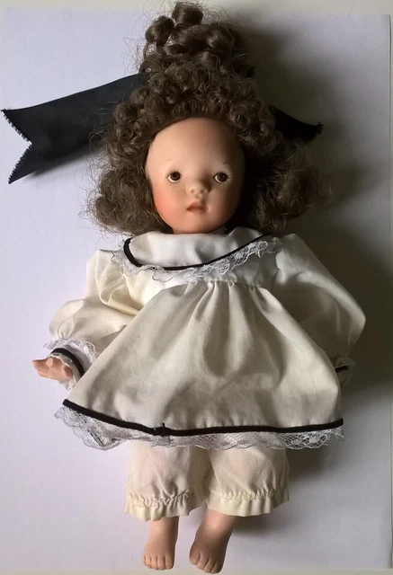 Mini Poussette Vintage Allemagne 1920 – Poupée Accessoire – Métal Doré – Original