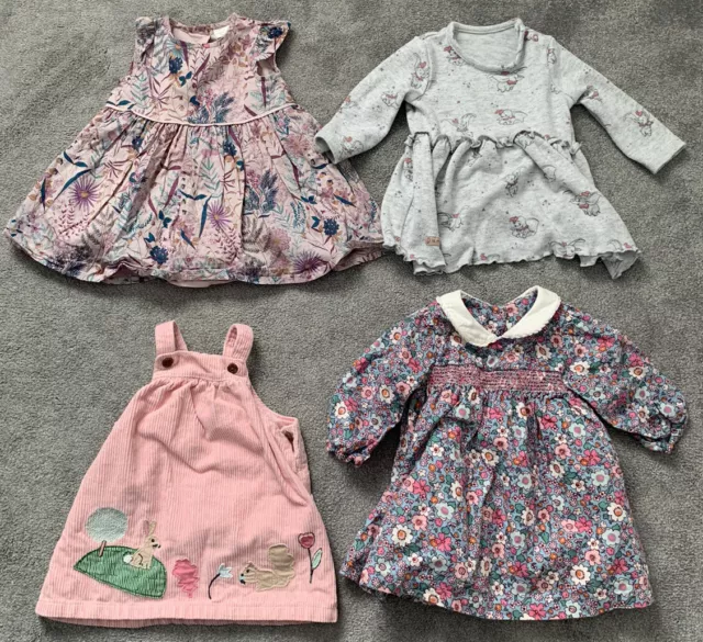 4 Baby Girl Outfit Dress Clothes Bundle age 3-6 Months Next M&S Disney