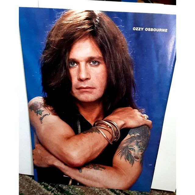1992 Ozzy Osbourne and Queensryche  Mini Poster Vintage Hair Metal Hard Rock