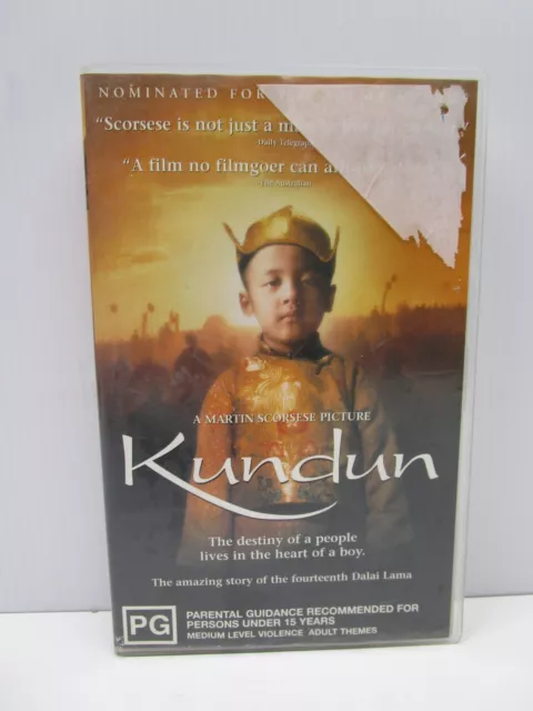 Kundun, VHS Tape, Vintage Video, Movie, PG, 1997