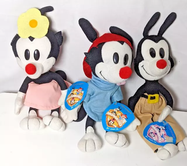 Vintage Dakin Animaniacs Lot 10" Plush Stuffed Animal Toy Warner Bros VTG 1993