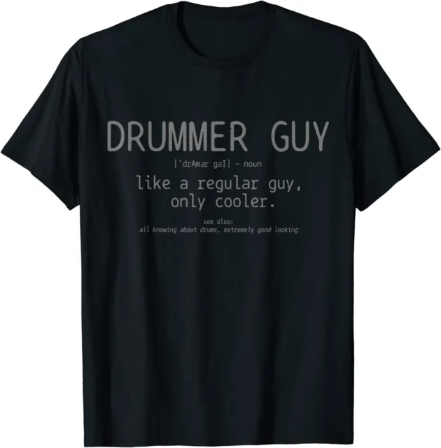 NEW LIMITED Mens Drummer Guy Definition Funny Vintage Drums Drumming T-Shirt