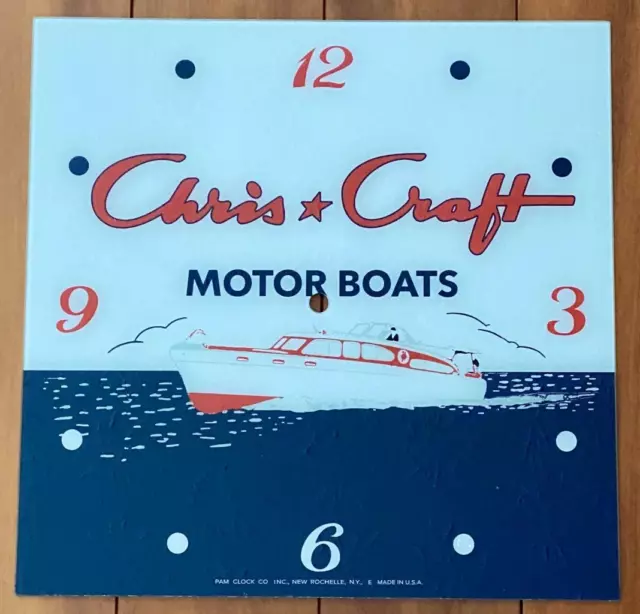 NEW 15" Chris Craft Square Replacement Face for Pam Clock