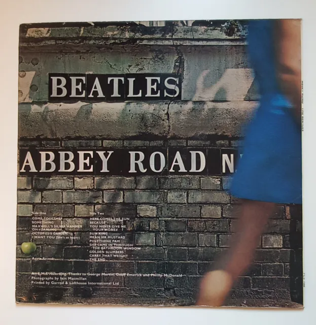 The Beatles * Abbey Road * 1st Press UK * No Her Majesty * Misaligned Apple * EX