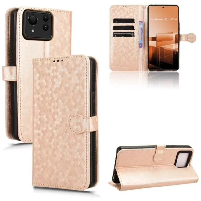 Per Asus Zenfone 11 Ultra Honeycomb Dot Struttura Pelle Cellulare Custodia Cover