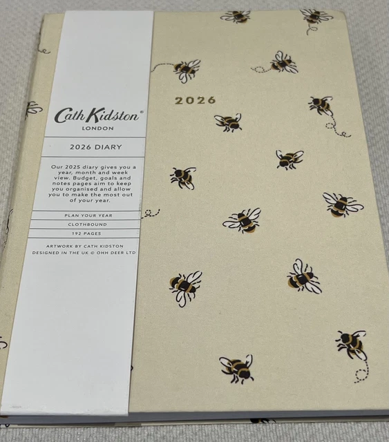 CATH KIDSTON A5 Diary 2026 with Bee design £14.28 - PicClick UK
