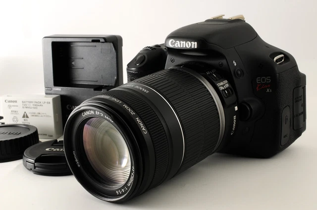 CANON EOS KISS X5 DSLR Camera 18-55mm 55-250mm EF-S Zoom Lens