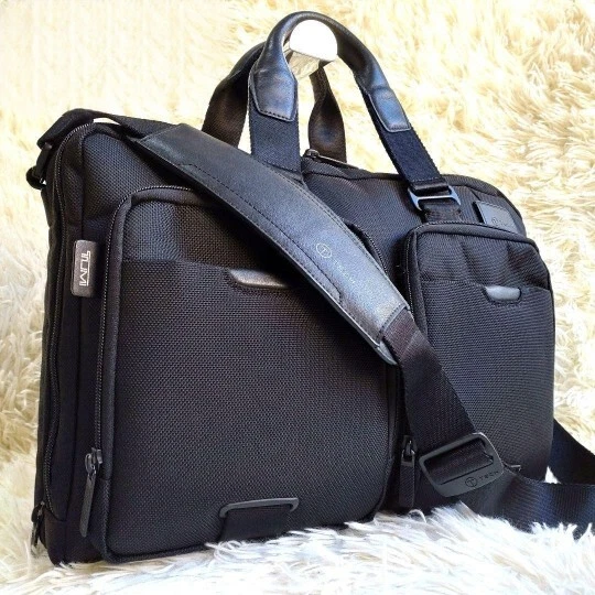 Tumi 58516D Business Bag, Briefcase, Shoulder Bag 2Way Nylon Leather Black Men's