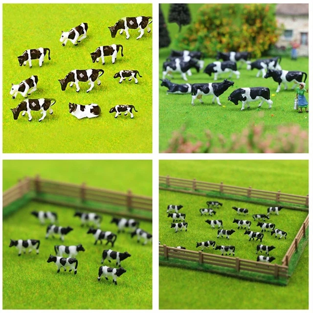 Vaches NOCH N – Peintes à La Main, Stationnaires, Inclinables – Miniatures Pour Diorama