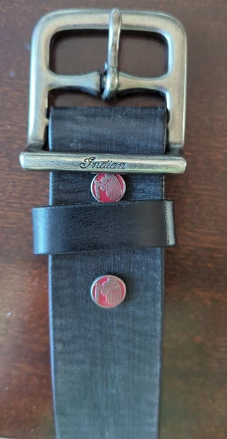 Vintage Indian Motorcycle Leather Studded Belt
