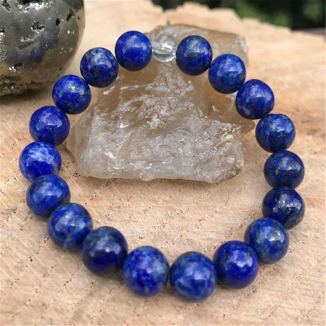8mm Natural Lapis Lazuli Handmade Mala Bracelet Cuff Reiki Spirituality Pray