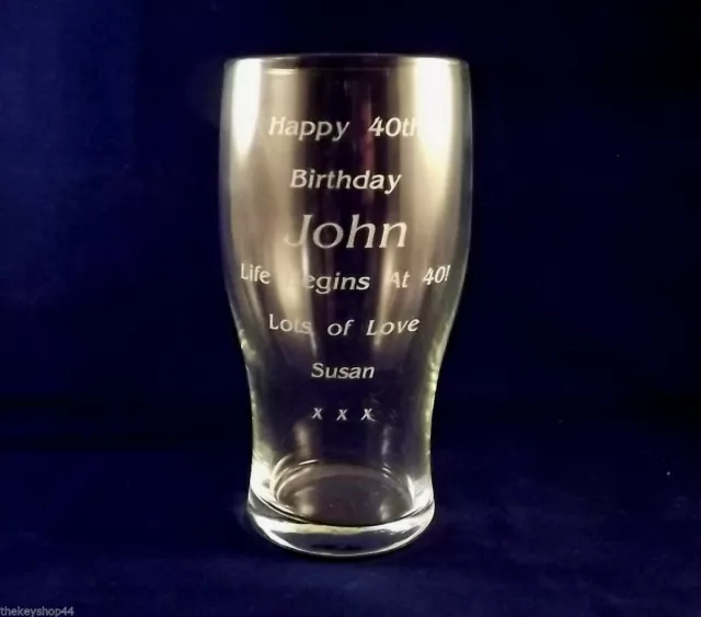 Personalised Engraved Garden Bar  Pint Glass Beer Glass Garden Pub Pint Glass