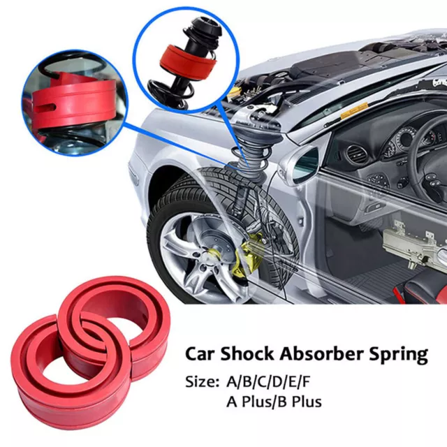 2Pcs Car Spring Shock Absorber Rubber Bumper Shock Buffer Power Cushion Coil