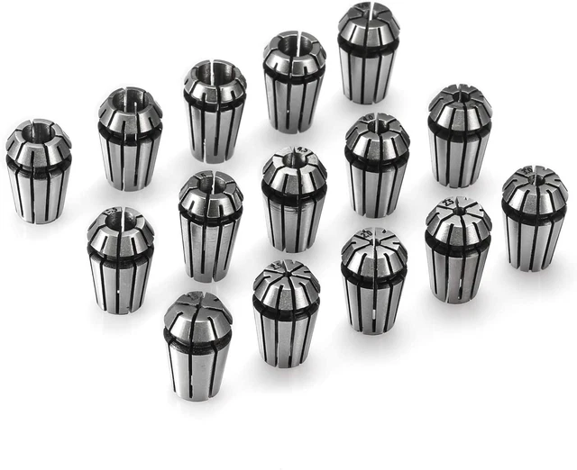 15PCS ER11 Precision Spring Collet Set for CNC Engraving Milling Lathe Chuck Too
