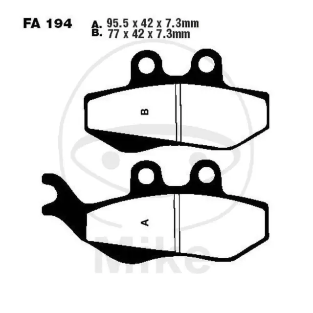 Pair Of Ebc Fa194 737.86.98 Generic Trigger 50 Sm One 2011-2012 Tablets