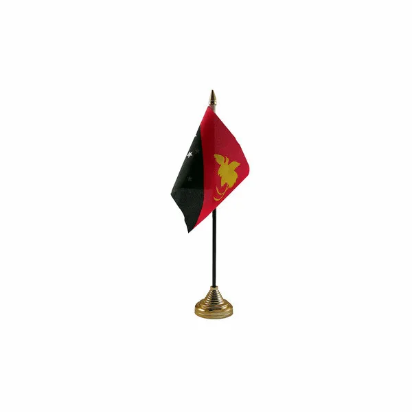 Papua New Guinea Table Desk Flag - 10 x 15 cm National Country Hand Oceania