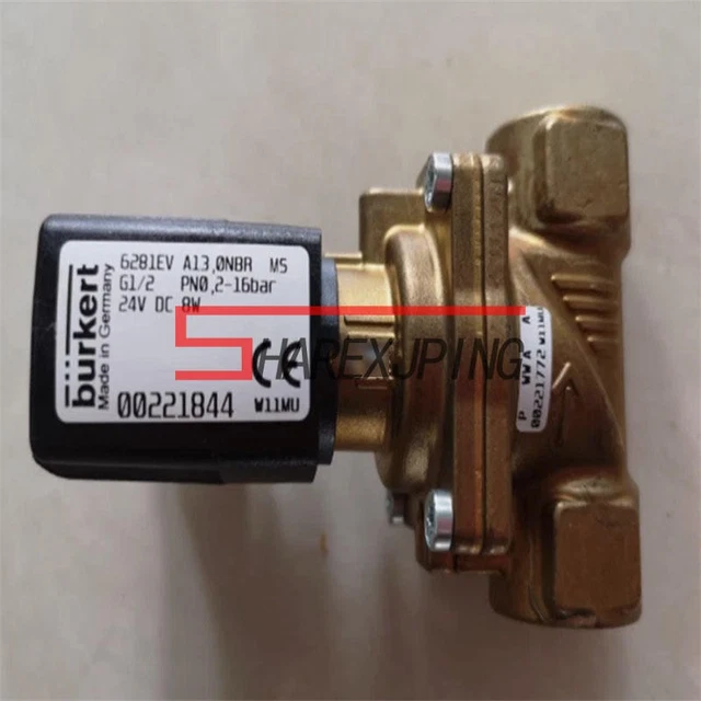 ONE BURKERT SOLENOID valve 6281EV A13,0 NBR MS G1/2 00221844 NEW $220. ...