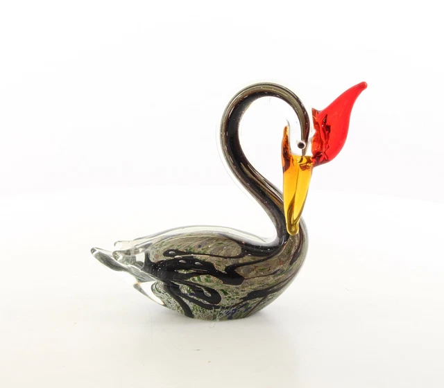 9973555-x Colorido Vidrio Figura Cisne Haubentaucher 21x8x23cm
