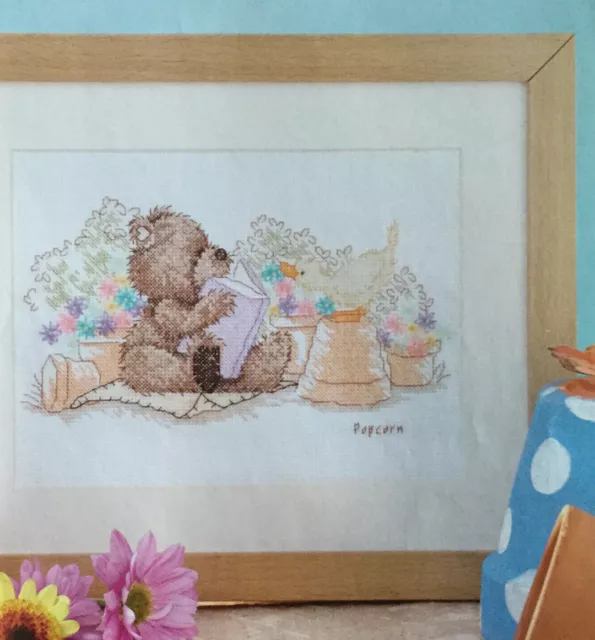 Cross Stitch Chart - Popcorn Bear