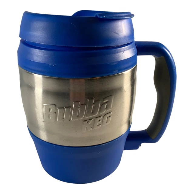 Bubba Keg 52 oz Blue Insulated Trim Silver Travel Mug with bottle opener