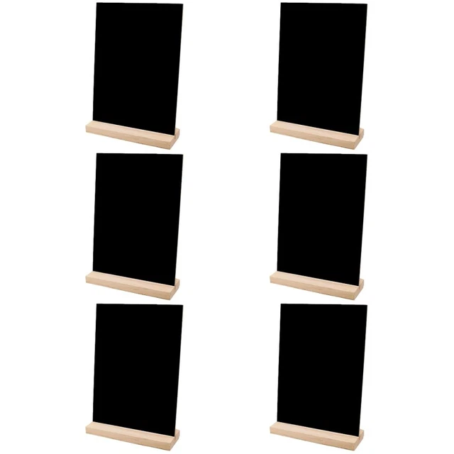 6pcs Sign Sign Sunda a faccia singola Scheda cancellabile a bassa di lavagna