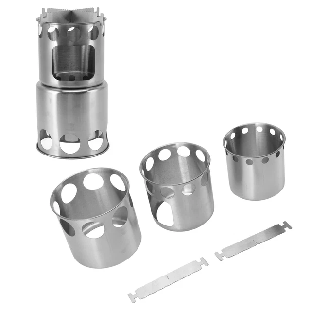 Camping Stove Set Wear Resistant Pine Cone Wood Burning Stove