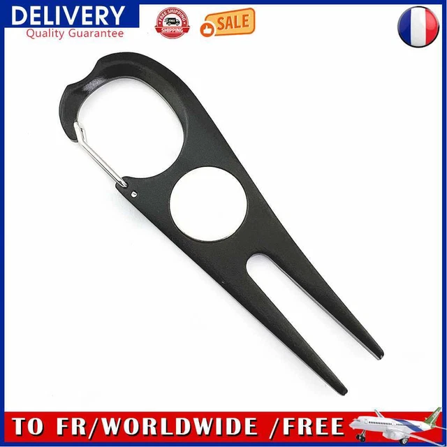 Pitchfork Putting Green Fork Training Golf Divot Pitch Repair Tool (Black)