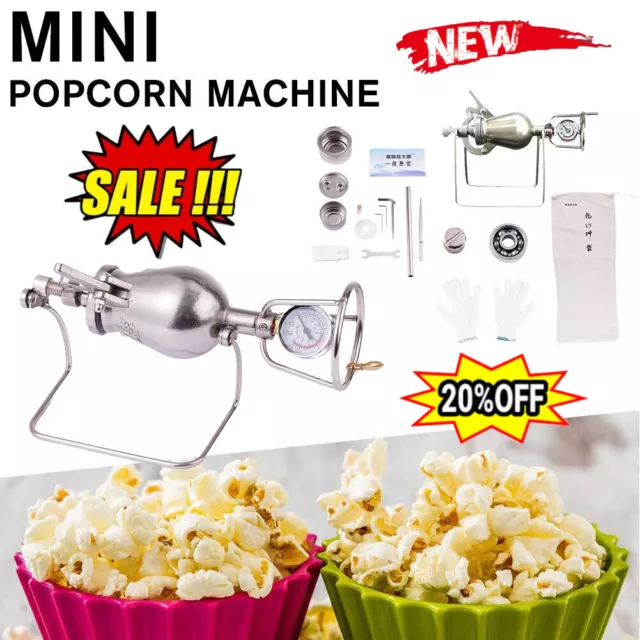 Mini Popcorn Maker Hand-cranked Cannon Corn Popper Corn Puffing Machine✨