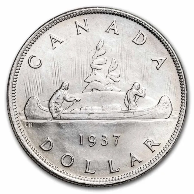 1937 Canada Silver Dollar George VI BU
