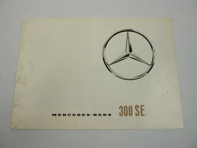 Mercedes Benz 300SE W112 Ponton Prospekt Poster 1961