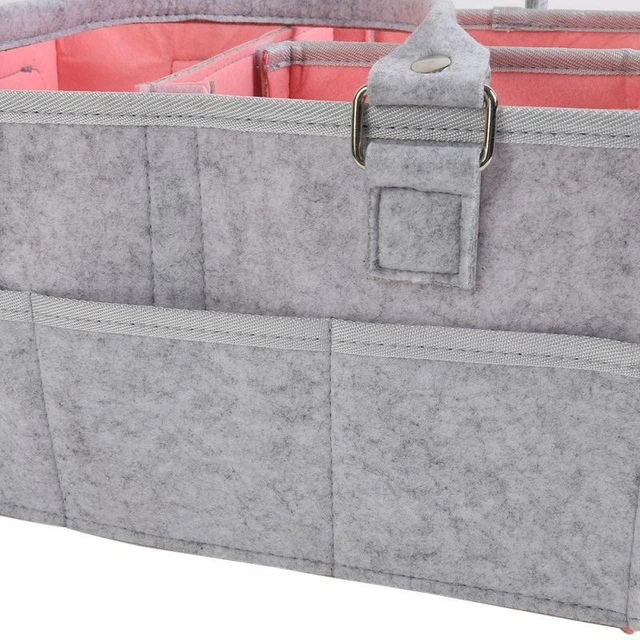 Baby Diaper Caddy Organizer & Storage Bin Portable Nursery Holder Bag Stacker 3