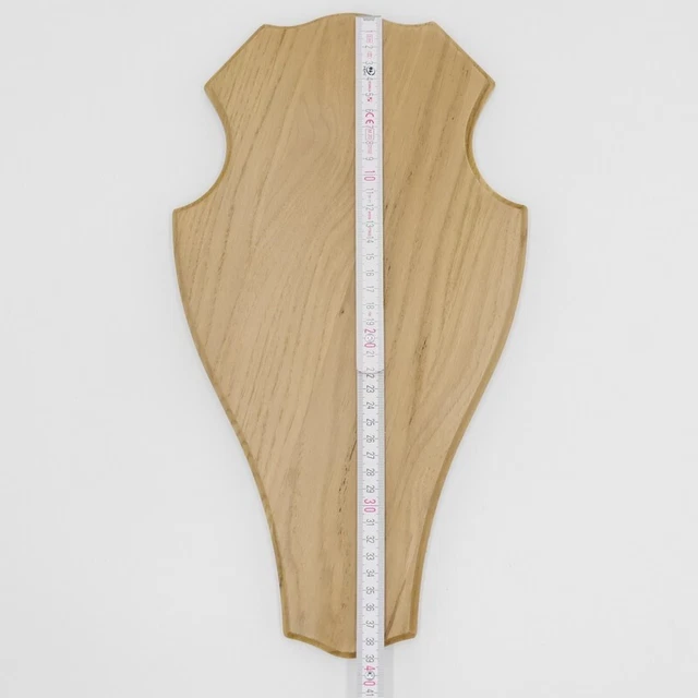 Ciervo Escudo de Trofeo Romo En Roble Claro Altura 38CM Hirschschild 2