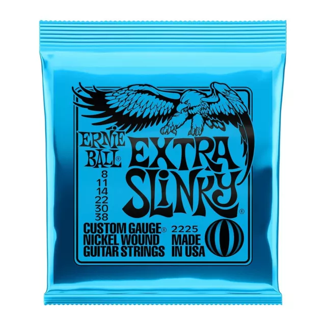 Ernie Ball 2225 8-38 Extra Slinky Nickel Wound Electric Guitar Strings