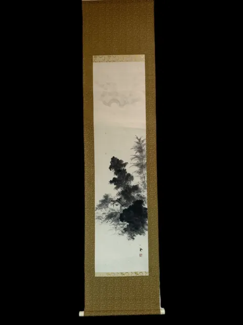 JAPANESE HANGING SCROLL ART Painting kakejiku vintage ANTIQUE JAPAN PICTURE #423