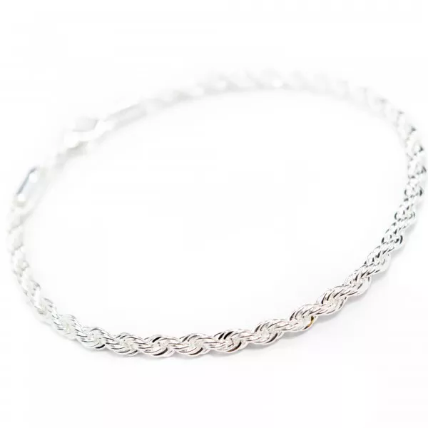 Bracelet / Gourmette Torsadé mixte en Argent pour Homme et Femme