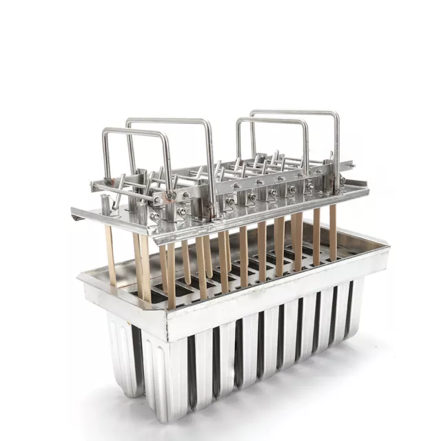 20*Stainless Steel Molds Ice Popsicle Frozen Ice Cream Stick Holder Industrial