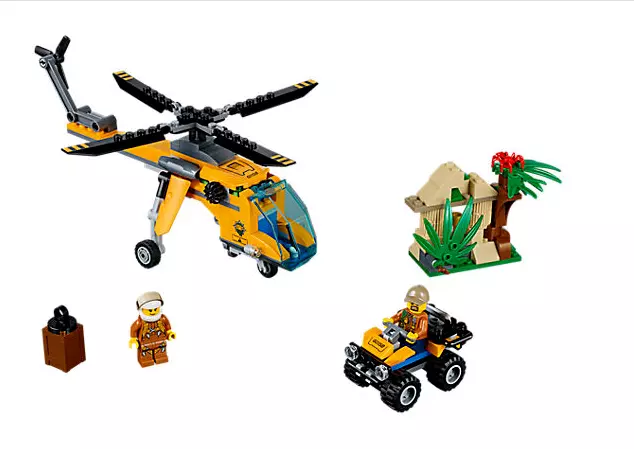 LEGO City 60158 Dschungel Hubschrauber Tragetasche 6-12 Jahre 2