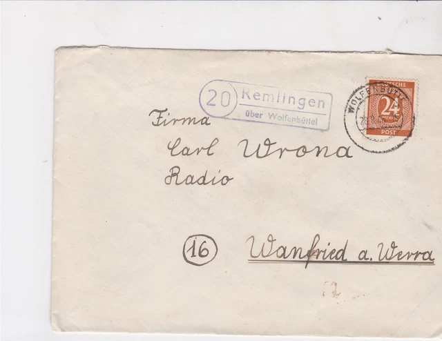germany 1940s allied occupation stamps cover ref 18693