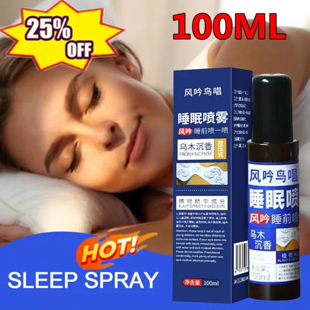 Agarwood Sleep Spray Deep Sleep Room Spray Fragrance Natural Essential Oil Mist