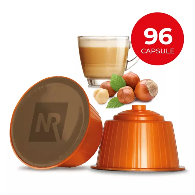 96 Capsule Cialde Caffe Compatibili NESCAFE DOLCE GUSTO Cappuccino alla Nocciola